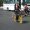 Beijing : Lady riding with Plastic Rims